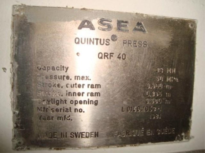 7252 TON ABB QUINTUS MODEL #QRF-40 FLUID CELL FORMING PRESS: STOCK #14184