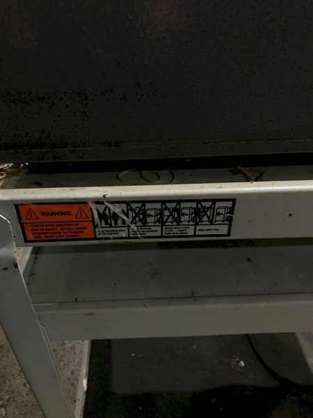 ADVENT LABEL APPLICATOR CO MODEL NO.465 WITH STANDING CART