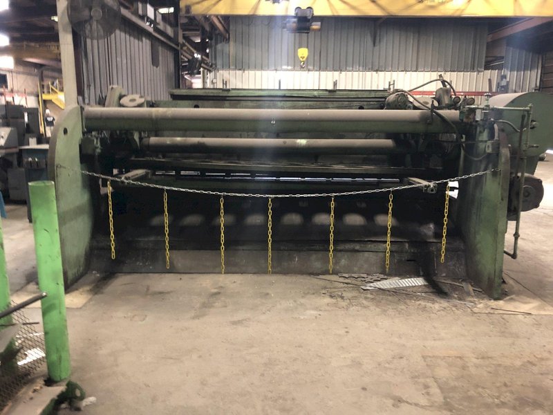 12' X 3/8" LODGE &amp; SHIPLEY MODEL 0612 MECHANICAL POWER SQUARING SHEAR: STOCK 11410