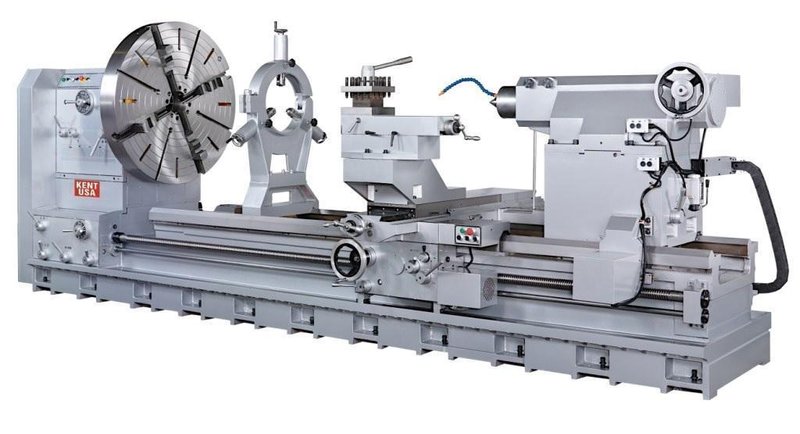 NEW 55" X 120"/160"/200"/240" KENT USA MODEL HK-55 LARGE BORE PRECISION ENGINE LATHE