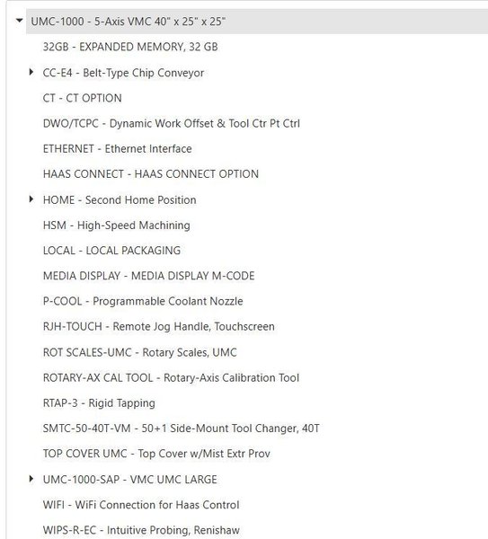 2019 HAAS UMC-1000 Universal Machining Center
