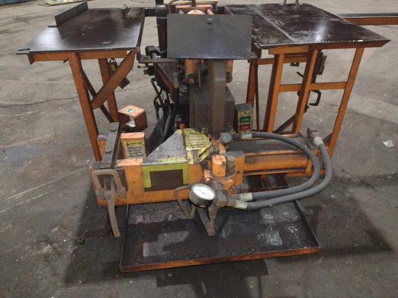 3" HUTH MODEL #2007 HYDRAULIC RAM TYPE TUBE BENDER &amp; END FORMER: STOCK #19709