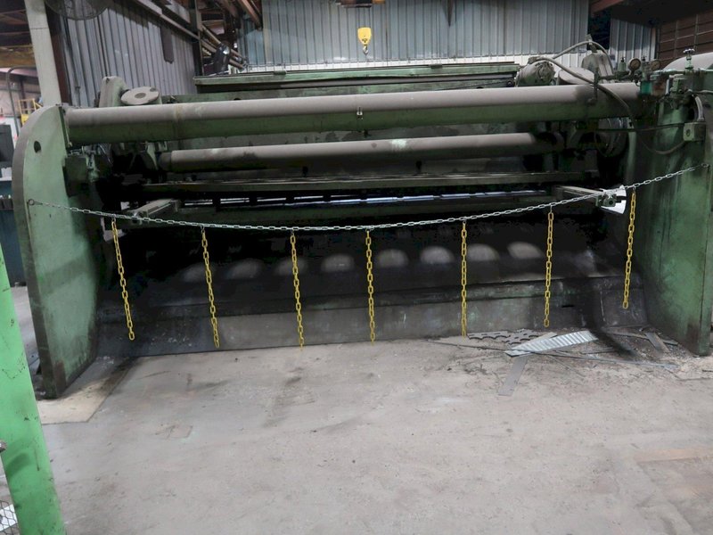 12' X 3/8" LODGE &amp; SHIPLEY MODEL 0612 MECHANICAL POWER SQUARING SHEAR: STOCK 11410