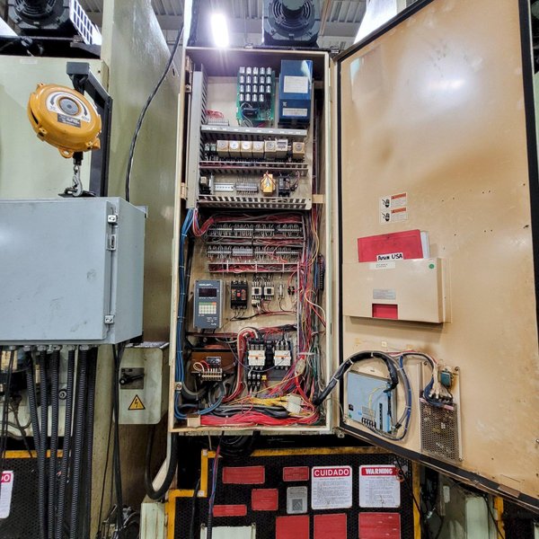 220 TON AIDA MODEL #NC1-200(2) GAP FRAME PRESS, WITH 9.84" STROKE: STOCK #22203