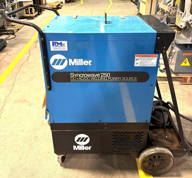 250 Amp Miller Synchrowave 250 Welder, Water Cooling, 1 Phase
