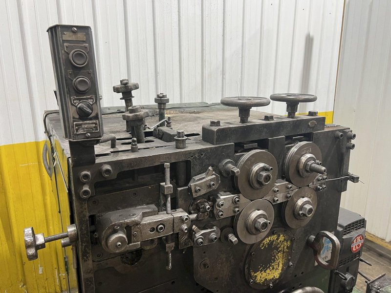 .148" X 2.75" TORRINGTON MODEL #W12A WIRE SPRING COILER / COIL MAKING MACHINE: STOCK #18806