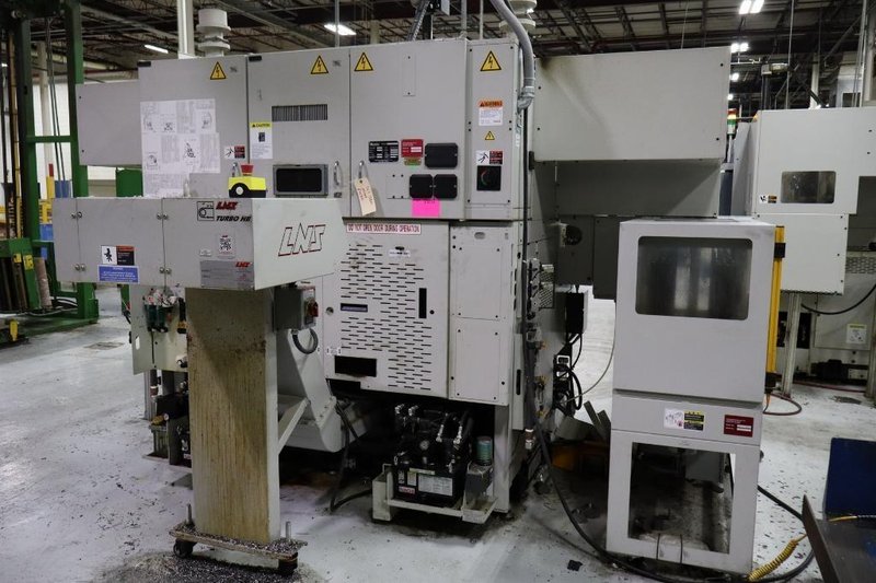 Muratec MW-120II CNC Lathe, 2020 – Twin Spindle, Twin Turret, Overhead Gantry Loader, Feeder Table, Part Conveyor