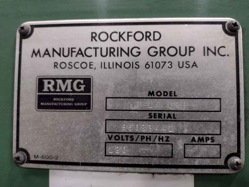 9/16" RMG MODEL #MD-14 L22 WIRE DESCALER, ROCKFORD MANUFACTURING GROUP: STOCK 16183