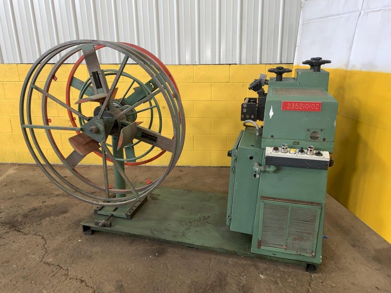 4.7" X .040" BRUDERER MODEL #12120B 19 ROLL PRECISION LEVELER &amp; DOUBLE END UNCOILER: STOCK 13024