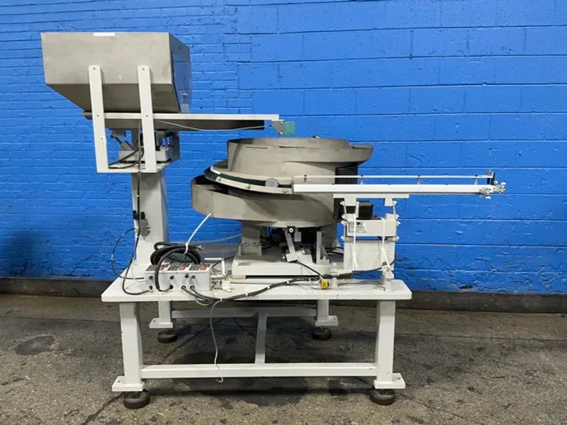 Feeding Concepts Inc  28” Feeding Line W/vibratory Bowl Feeder And Hopper  - Fc-12-9742-ag