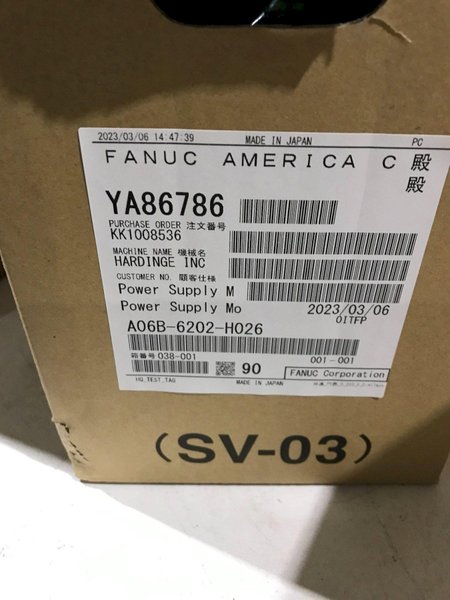 FANUC A06B-6202-H026 POWER SUPPLY MODULE Used