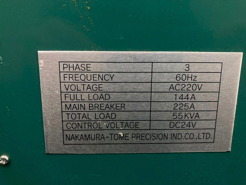 Nakamura-Tome WT-250 CNC Lathe, 2001 – Twin Turret, Chip Conveyor, Parts Catcher