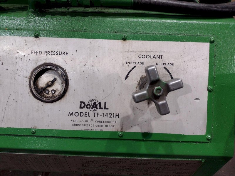 14" x 21" DOALL MODEL #TF-1421H VERTICAL TILTING BAND SAW: STOCK #21704