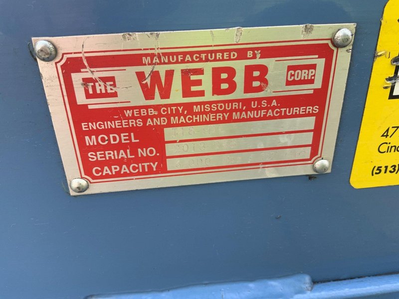 10 TON WEBB MODEL T-18 TANK TURNING ROLLS: STOCK #81377
