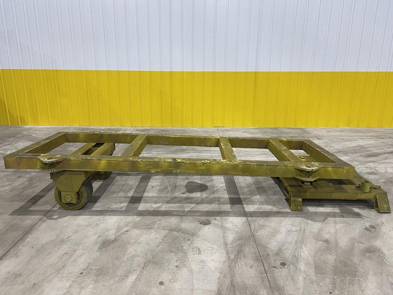 10,000 LBS X  42" X 120" HEAVY DUTY MOBILE TRANSFER CART WITH FORK POCKETS: STOCK #20244