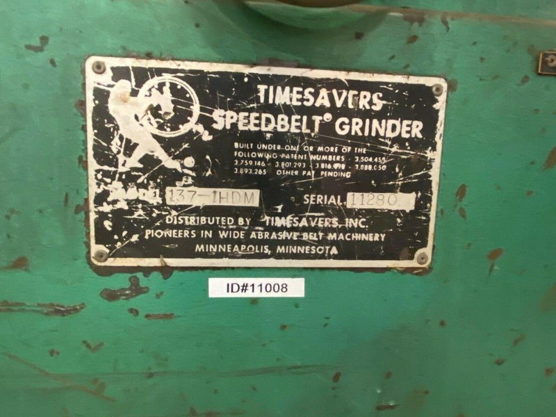 36" TIMESAVER 137-1HDM DRY BELT GRINDER/SANDER. STOCK # 1162221