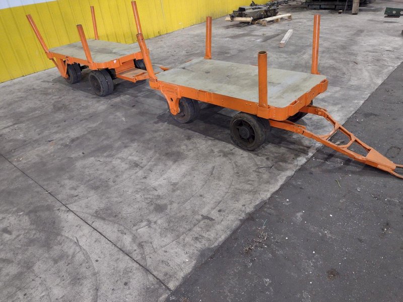 (2) 72" X 36" A STREICH &amp; BROS HEAVY DUTY FLAT BED TOW CARTS: STOCK #23688