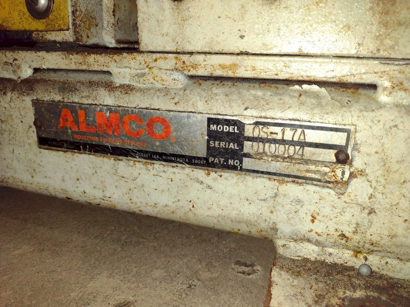 60" X 8 CU FT ALMCO MODEL V8-S TUB TYPE VIBRATORY DEBURRING FINISHING SYSTEM: STOCK #18832