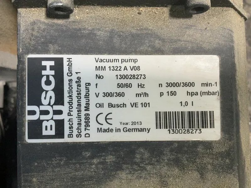 Busch 8 Kw Vacuum Pump - Mink Mm 1322 Av