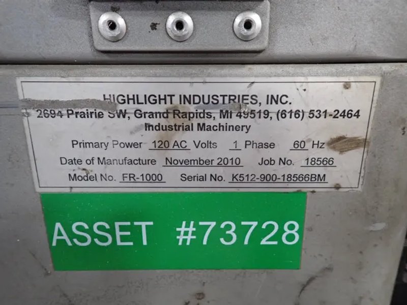 Highlight Industries 21"x4" Fantom Robot Stretch Wrapper - Fr-1000