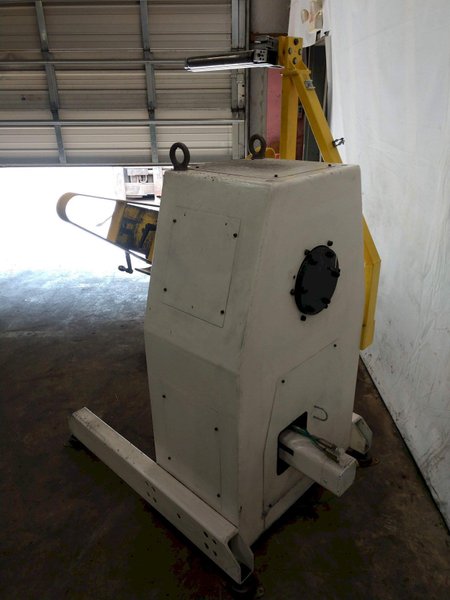 1,100 LB X 16" GSW MODEL #MHM0.5/1250SO SERVO MOTORIZED COIL REEL UNCOILER, NEW 1996 STOCK #3186