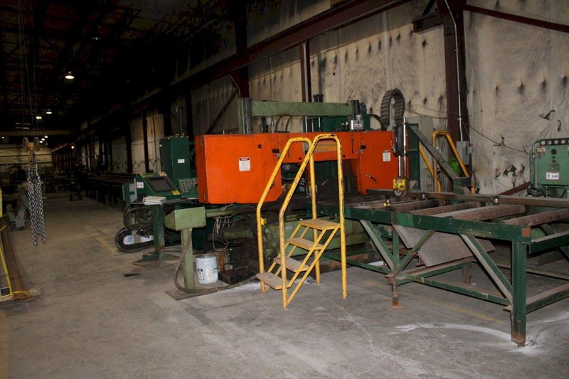 2003 CONTROLLED AUTOMATION MODEL #BFC-530 BEAM PUNCH LINE WITH PEDDINGHAUS SAW