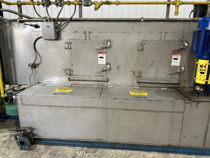 18" X 15" H X 4 STAGE CONTINENTAL EQUIPMENT CORP GAS HEAT STAINLESS STEEL CONVEYOR WASHER, NEW IN 2010: STOCK #21908
