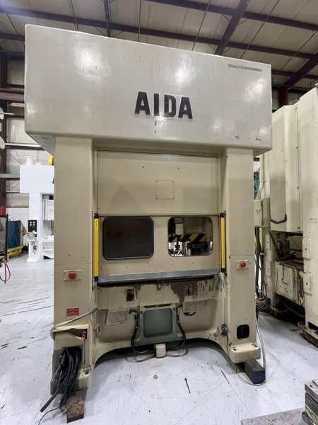200-TON AIDA PMX-L2-200(1) USED MECHANICAL METAL STAMPING PRESS FOR SALE, YEAR 1990