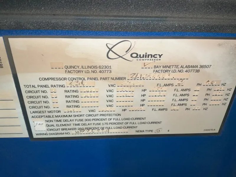 Quincy Compressor  75 Hp Air Compressor  - Qsi-335i