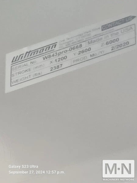 WITTMANN MODEL W843 PRO SERVO ROBOT MFG 2020 SERIAL # 0668