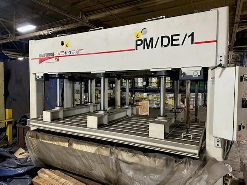 100 TON ITALPRESSE PM/DE/1 HYDRAULIC COLD COMPRESSION PRESS.(NEVER USED) STOCK # 0626523