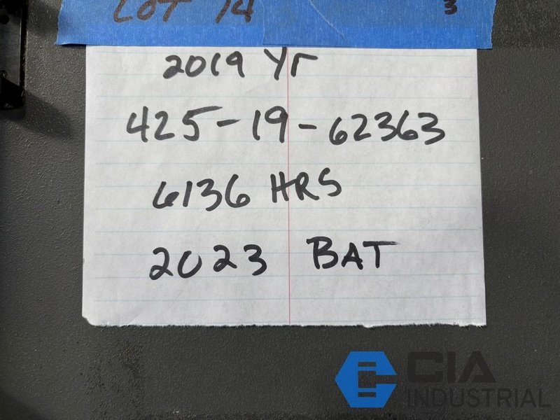 2019 - 3,500 LB. RAYMOND MODEL 425-C35TT STAND-UP ELECTRIC FORKLIFT