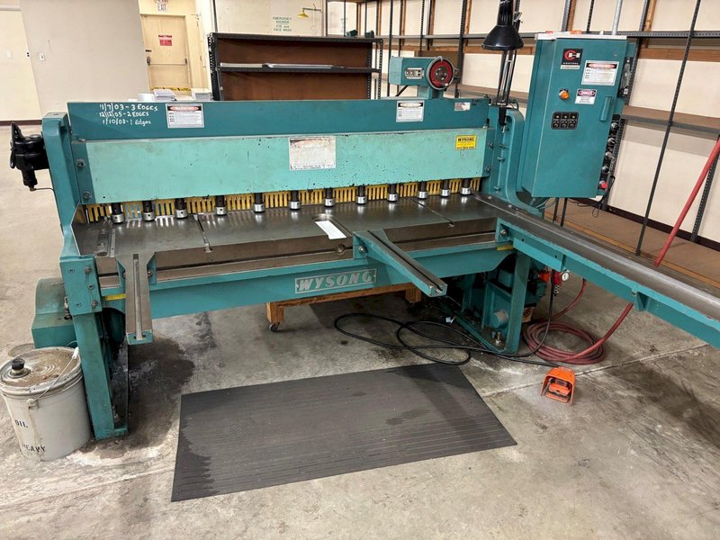 12 Ga. x 6' WYSONG MECHANICAL SHEAR MODEL 1272
