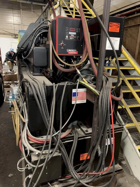 120" X 3/8" PANDJIRIS MODEL 120I-50 SEAM WELDER WITH LINCOLN POWERWAVE: STOCK # 71485