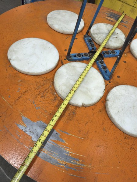 60" AWC HORIZONAL MOTORIZED PALLET WIRE TYPE COIL REEL UNCOILER : YOBRO 26505