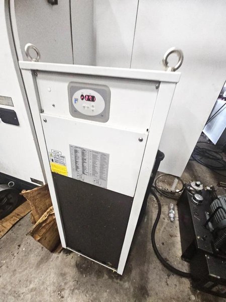 Kuraki AKB-13 5″ Spindle Horizontal Boring Mill, 2015 – Fanuc 0iMB Control 5 Axis Control, 60 ATC, 1000 psi TSC, Rigid Tap, Full B Axis 360 Degree Rotary Table, Barnes Chip/Coolant Separator w/ Lift Up Conveyor