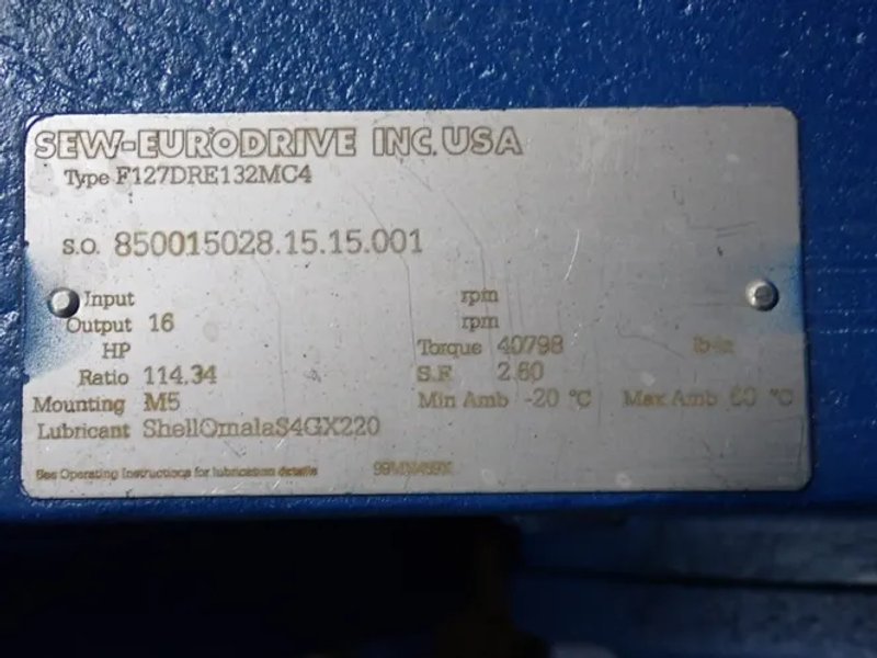 Sew-eurodrive 10 Hp Gear Motor