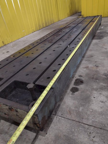 138" X 30" X 6.25" T-SLOTTED LAYOUT PLATE / TABLE: STOCK #23626