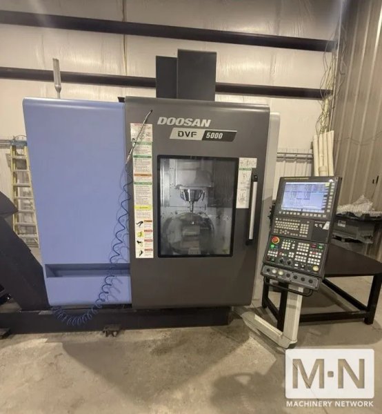 Doosan DVF-5000 CNC Vertical Machining Center, 2019 w/5th Axis Trunnion Table &amp; B Axis