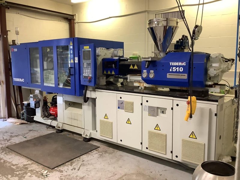 130 Ton 10.5 Oz Tederic D130/510 i510 Injection Molding Machine, 2017