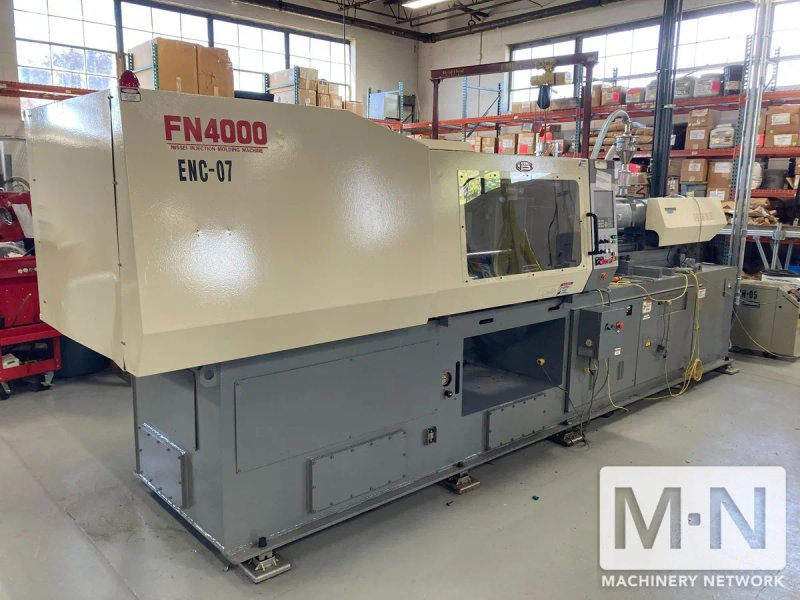200 TON 9.6 OZ NISSEI MODEL FN4000-36A INJECTION MOLDING MACHINE MFG 2002