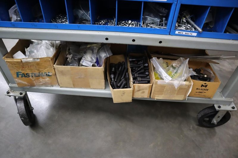 Portable Hardware Shelving with Fasteners and Hardware- Auction Item
