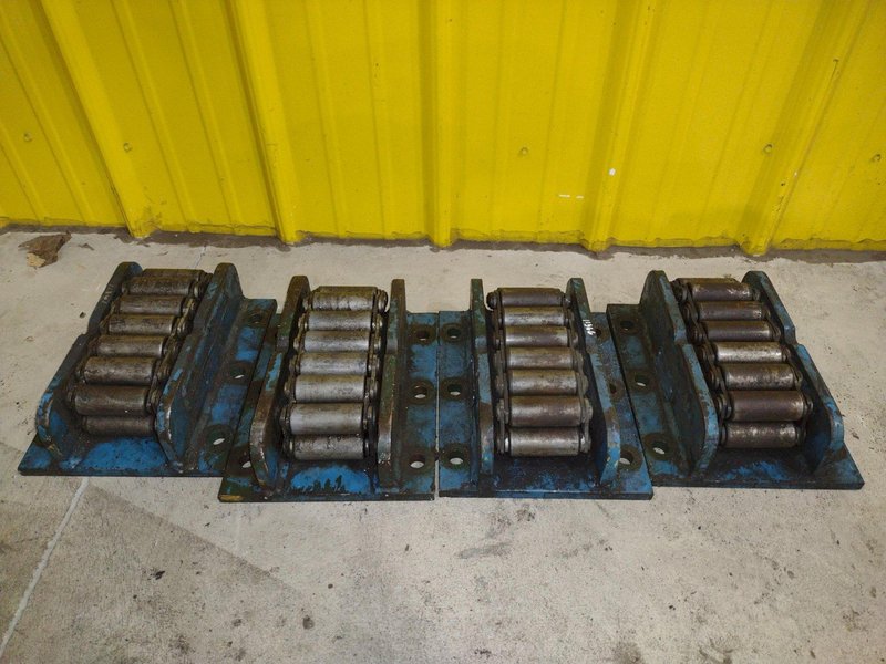 (4) 15 TON HILLMAN ROLLER TYPE MODEL #15-0T NARROW MACHINE SKATES: STOCK #23001