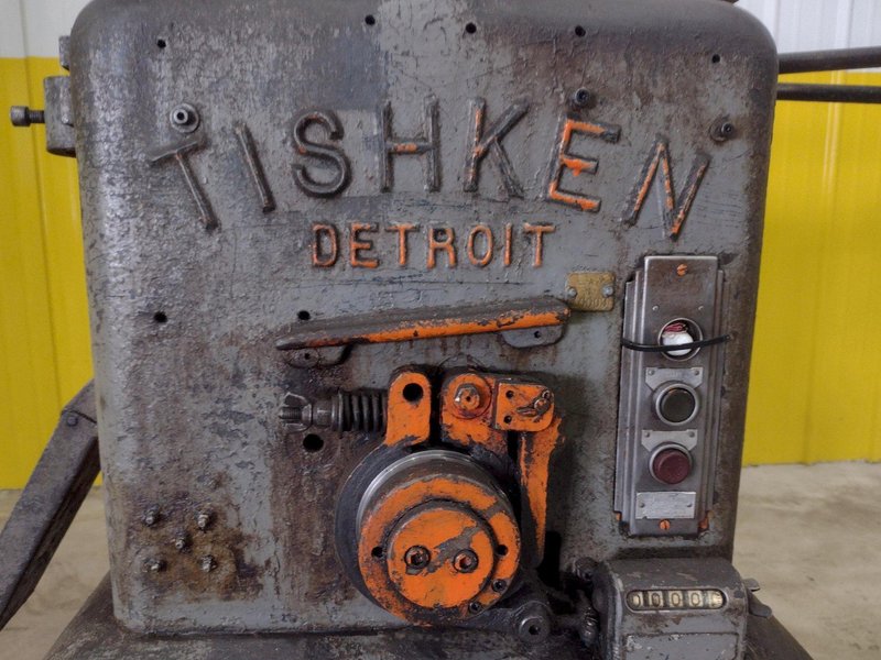 12 TON TISHKEN 2 POST MECHANICAL CUTOFF PRESS: STOCK #20520