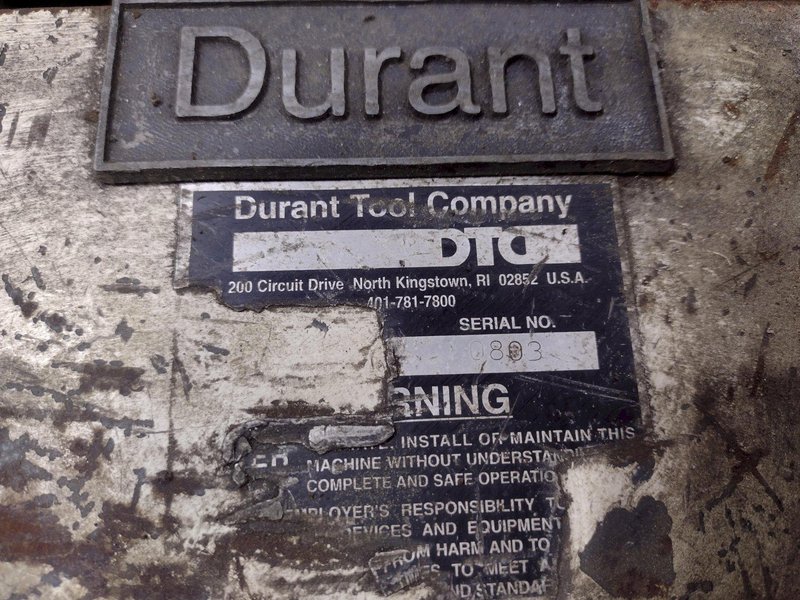 5000 LB X 42" DURANT MODEL #5025-42 R SERIES MOTORIZED HORIZONTAL PALLET DECOILER: STOCK #20261