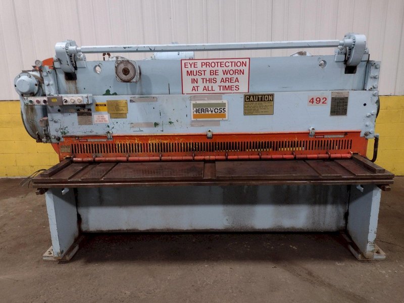 8' X 3/8" HERR-VOSS MODEL #0608 POWER SQUARING SHEAR: STOCK #15326