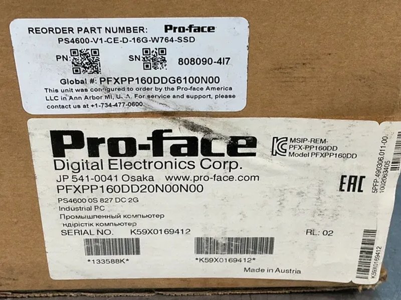 Pro-face Touch Screen Industrial Pc - Pfxpp160dd20n00n00