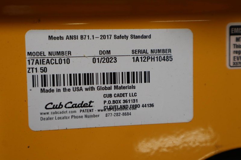 Cub Cadet Ultima ZT1 50" Lawn Mower, Zero-Turn Style, Kawasaki Engine - New 2019- Auction Item