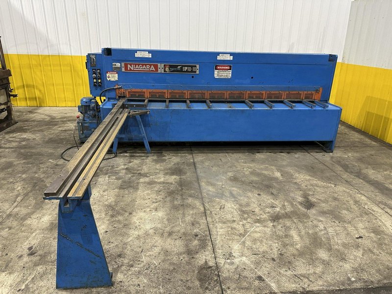 10' X 10 GAUGE NIAGARA MODEL #SPARTAN SP10-10 HYDRAULIC SHEAR: STOCK #22633