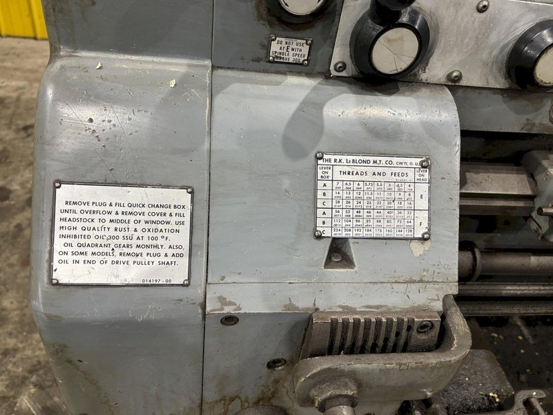 15" X 30" LEBLOND MODEL #7C REGAL TOOLROOM ENGINE LATHE 1.5" HOLE: YOBRO #23968